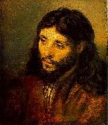 Rembrandt van rijn Young Jew as Christ France oil painting artist